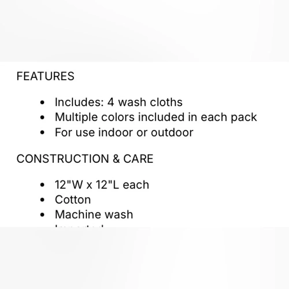 Set of Colorful Washcloths